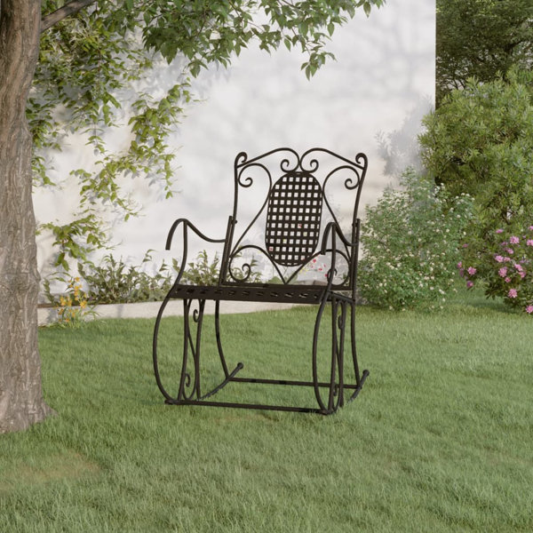 Wrought iron deals garden rocking chair